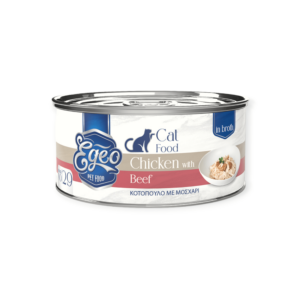 Egeo Cat Adult Κοτόπουλο με Μοσχάρι σε Ζωμό 70gr