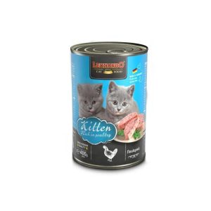 Leonardo Kitten Super Premium Κονσέρβα Γάτας με Πατέ Πουλερικών & Λάδι Σολομού 400gr