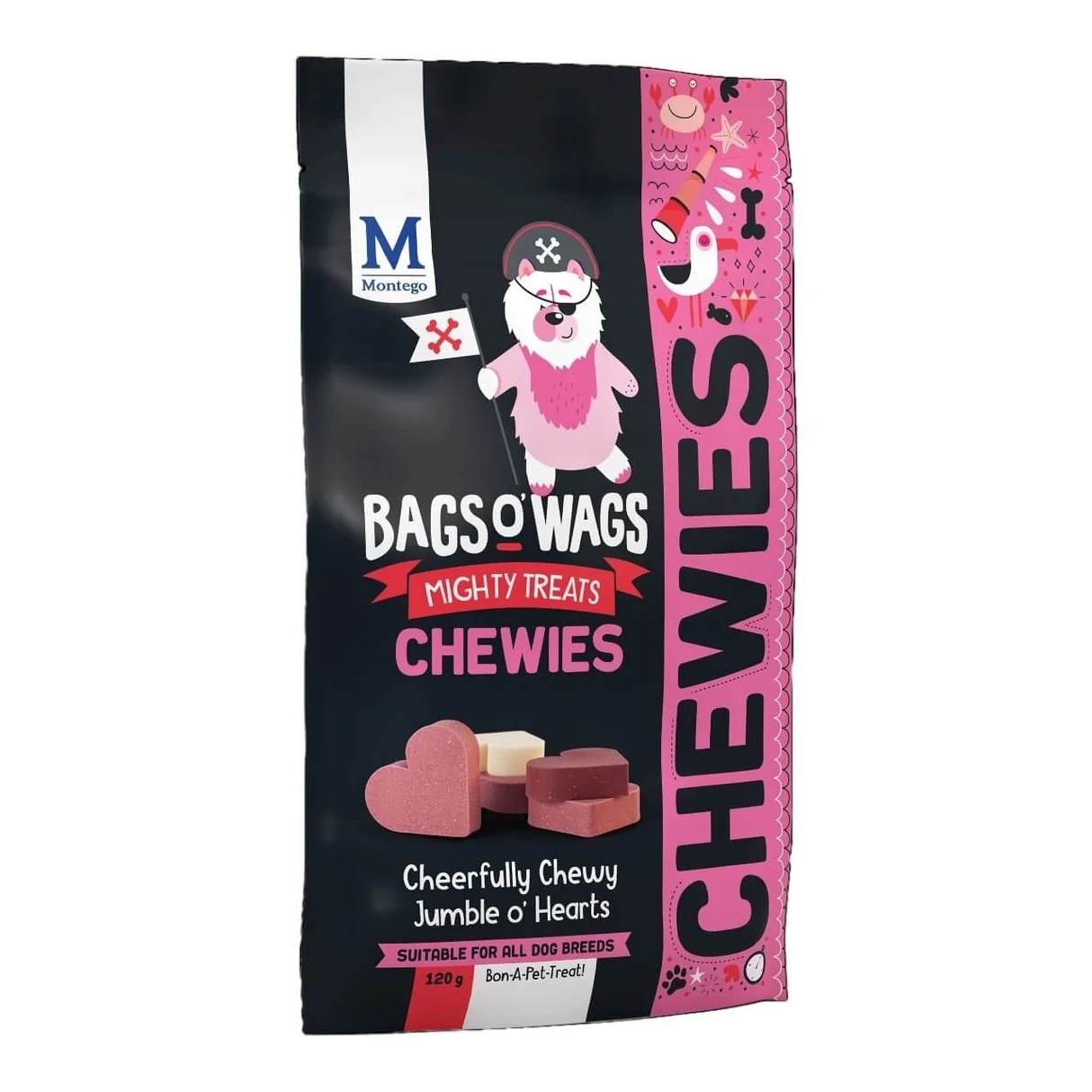 Montego Bags O’ Wags Chewies Hearts Mix 120gr