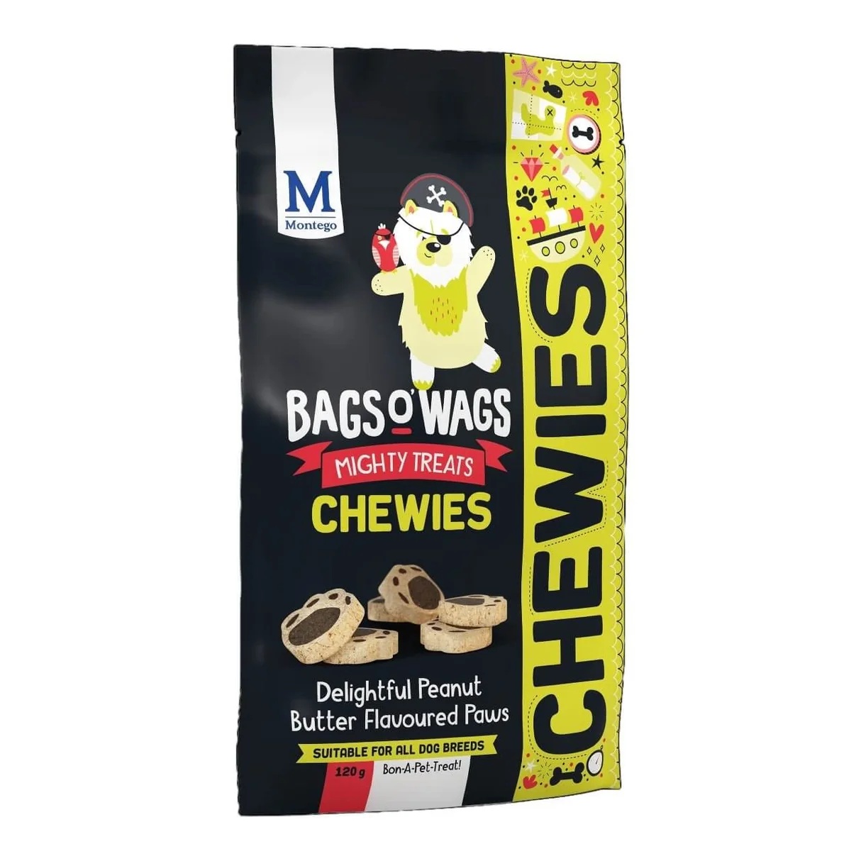 Montego O’ Wags Chewies Peanut Butter Paws 120gr
